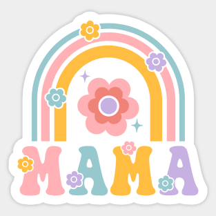 Mama; mother; mum; mom; gift; mother's day; love; rainbow; cute; pretty; pastels; flowers; gift for mom; gift for mum; gift for mother; super cute; Sticker